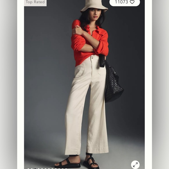 Anthropologie the Colette Cropped Wide-Leg Pants by Maeve: Linen Edition - Picture 5 of 5